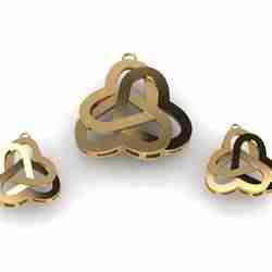Heart necklace and earring set