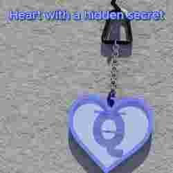 Heart with a hidden message – The letter "Q" revealed by light