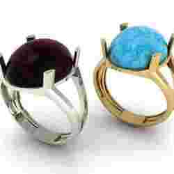 Ring base for oval stones