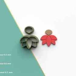 Polymer Clay Cutters Lotus J1 | 5 Size 3 Cutter Versions | Floral Cutter | Digital Files for 3D Printing