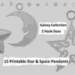Galaxy Collection – 3D Printable Star & Space Pendants