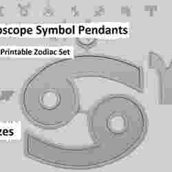♈ Horoscope Signs Pendants – 3D Printable Zodiac Set