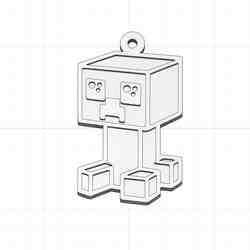 Minecraft Creeper Keychain