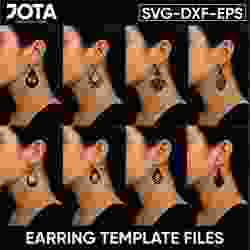 Geometric Drop Earrings SVG Bundle - Laser Cut Files for Wood & Acrylic