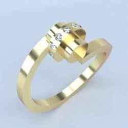 Bent Ring With Arcs And Gems  | r19