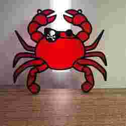 Pirate Crab – Stained Glass Style Snap-Fit