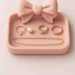 Bow Jewelry tray necklace earring holder catchall