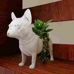 French bulldog planter pot flower vase