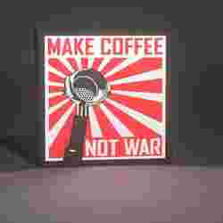 Make Coffee Not War Lightbox Lamp Led