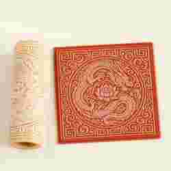 Ancient Chinese Dragon & Lotus Texture Roller – Clay Tool for Pottery, Crafts and Fondant
