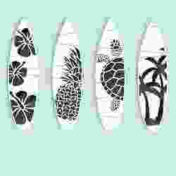 2D surfboards for double layer laser cutting