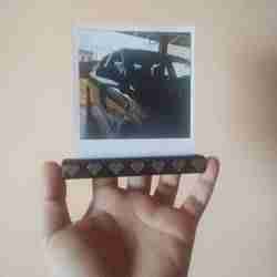 Magnetic Polaroid Photo Frame - Pixel Hearts (8-bit Style)