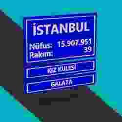 Istanbul City Entrance Sign – 3D Printable Desktop Model / Souvenir / Ornament