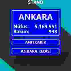 Ankara City Entrance Sign – 3D Printable Desktop Model / Souvenir / Ornament