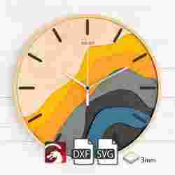VALNA multilayer and multicolor wall clock - Laser Cut Plywood 3mm