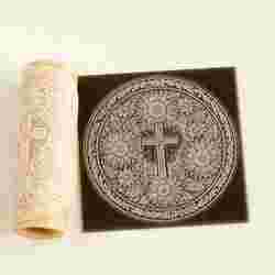 Sunflower Cross Texture Roller – Texture Roller for Polymer Clay, Fondant, Pottery and Crafts