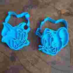 Tom and Jerry Cookie Cutters STL – Cartoon Cat & Mouse Faces for 3D Printing