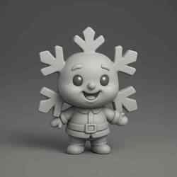 Snowflake Character – Winter 3D Print