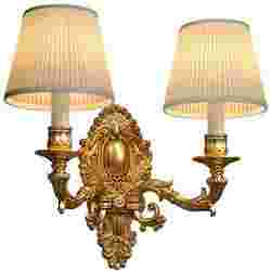 Golden Sconce in classic style Wall lamp with two arms 3D model