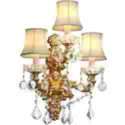 Golden Sconce in classic style with crystal lampshade Wall lamp 3D model