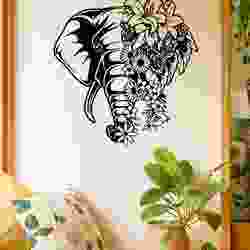 Floral Elephant - Wall Art Onecolor