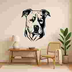 Pitbull Head - Wall Art Multicolor