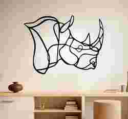 Rhino Line Art - Wall Art Onecolor