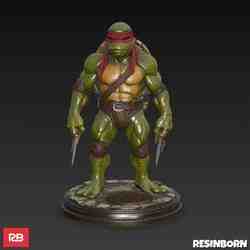 Raphael Ninja Turtle- Detailed statue with urban base