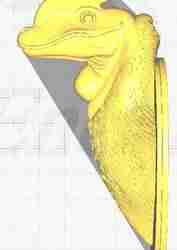 Description of 3D set of trophy holders with dinosaur heads