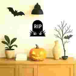 Halloween grave mural decoration