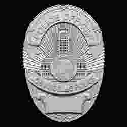 Los Angeles Police Officer badge 3D STL for CNC