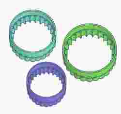 Double circular cutters (smooth + waves)