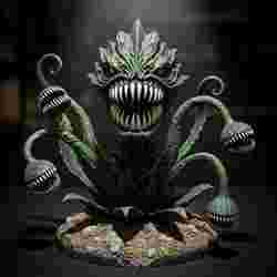 Deadly Jawed Plant – Carnivorous 3D Printable Showpiece