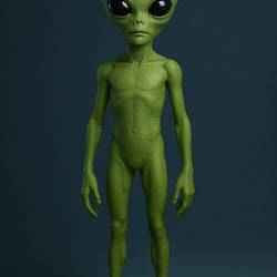 Alien 3D Model STL File – Full Body Extraterrestrial Figurine