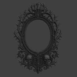 Gothic Skull Mirror / Photo Frame