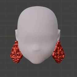 Ever After High Royally  Apple White Doll Replacement Red Earrings