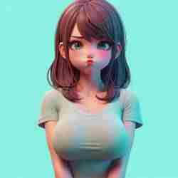 Cute Cartoon Girl STL Model