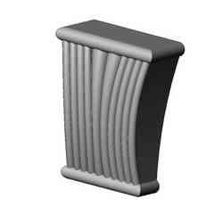 Modern ribbed curved corbel bracket 3D print model