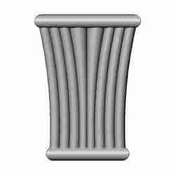 Modern ribbed tapered corbel bracket 3D print model