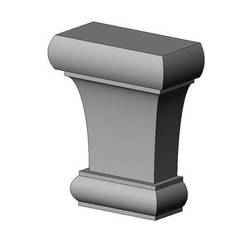 Curved top and bottom modern corbel bracket 3D print model