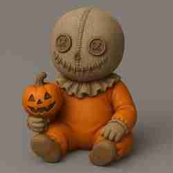 Pumpkin Doll Baby | Creepy Cute Horror STL Figurine | Halloween 3D Print Model
