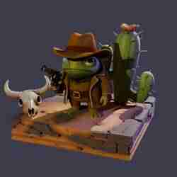 🐸🤠 Cowboy Frog – 3D Printable Model