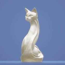 Seated cat sculpture