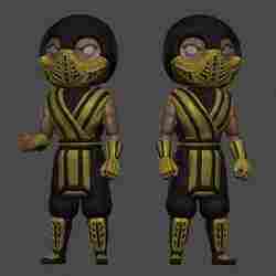 Double figure of Scorpion from Mortal Kombat