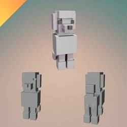 Sheep Animal 3D Print – Blocky Sheep Model for Animal Figurine Collection or Farm Display