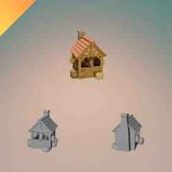 Horse Barn with Horse – 3D Printable Farm Animal Toy  STL and GLB Format