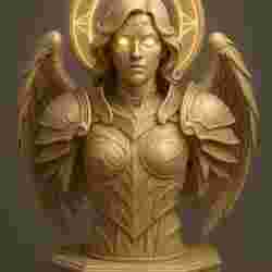 Celestial Angel Bust - Divine Fantasy Statue for 3D Printing | Resin & FDM Ready
