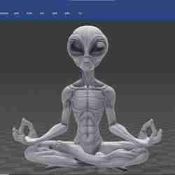 meditating gray alien et ultra hd approved version