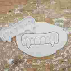 Vampire teeth cookie cutter, halloween sweet treats, themed party fondat stamps