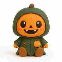 Labubu in Pumpkin Hoodie